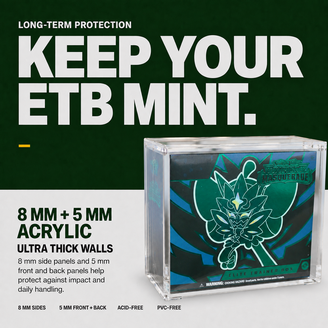 Acrylic Case for Pokémon ETB (Elite Trainer Box)